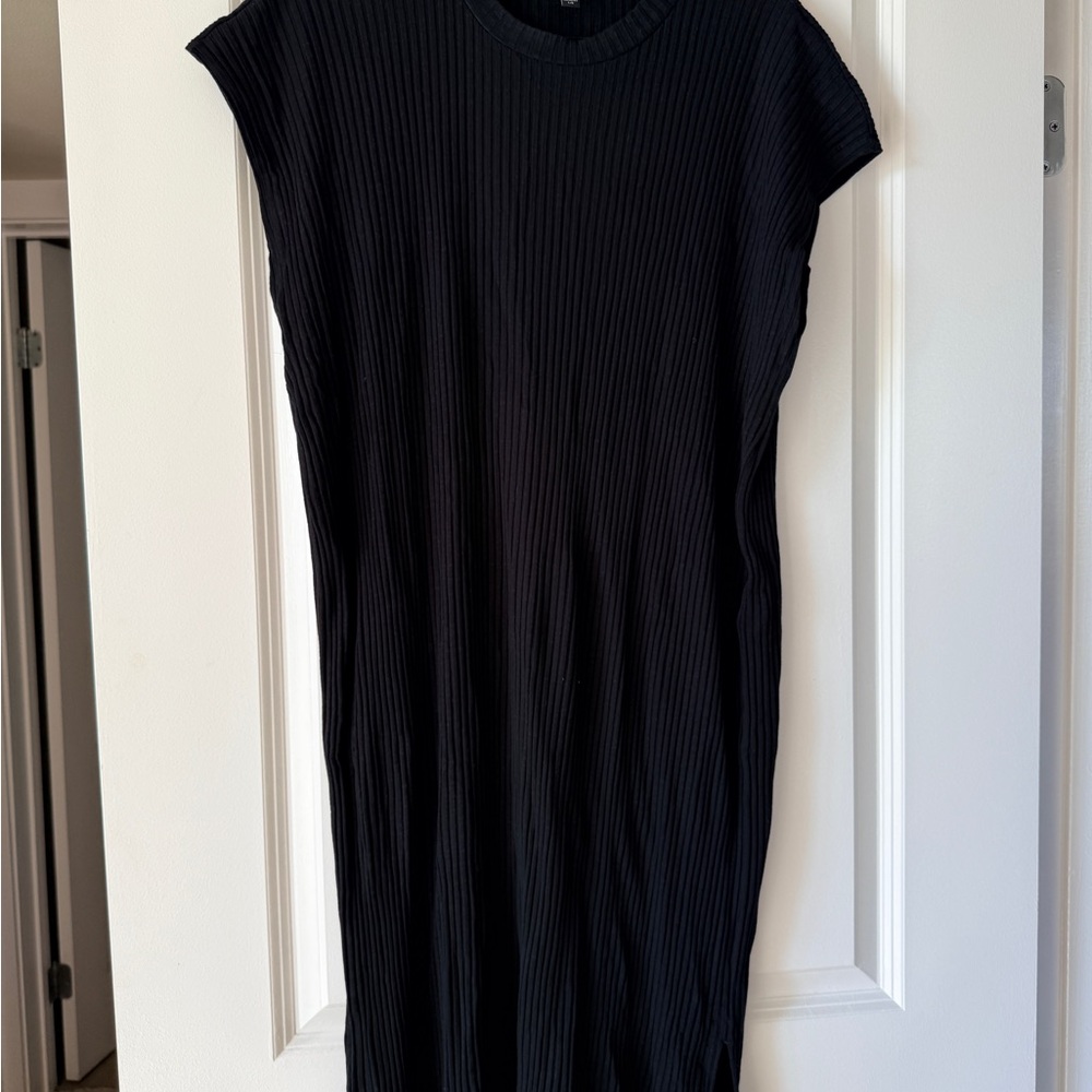 Eileen Fisher Black Ribbed Knit Tunic